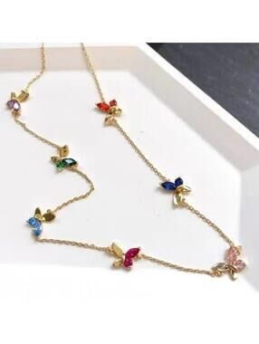 Kate Spade Social Butterfly Necklace Multicolor